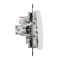 Вимикач, Sedna Design&Elements, Двоклавішний вимикач Білий Sedna Design, білий (ral 9003), Schneider Electric, [SDD111105]
