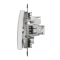 Вимикач, Sedna Design&Elements, Двоклавішний вимикач Білий Sedna Design, білий (ral 9003), Schneider Electric, [SDD111105]