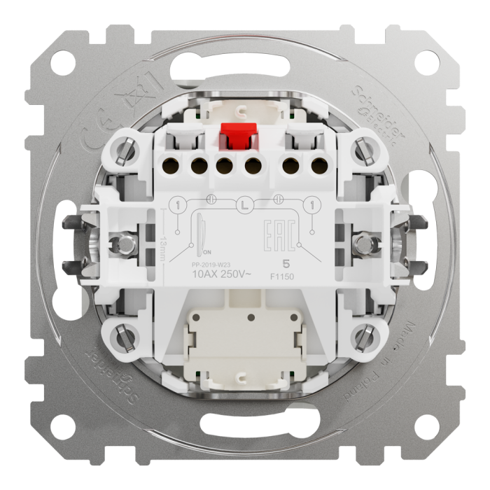 Вимикач, Sedna Design&Elements, Двоклавішний вимикач з підсвіткою Білий Sedna Design, білий (ral 9003), Schneider Electric, [SDD111105L]