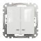 Вимикач, Sedna Design&Elements, Двоклавішний вимикач з підсвіткою Білий Sedna Design, білий (ral 9003), Schneider Electric, [SDD111105L]