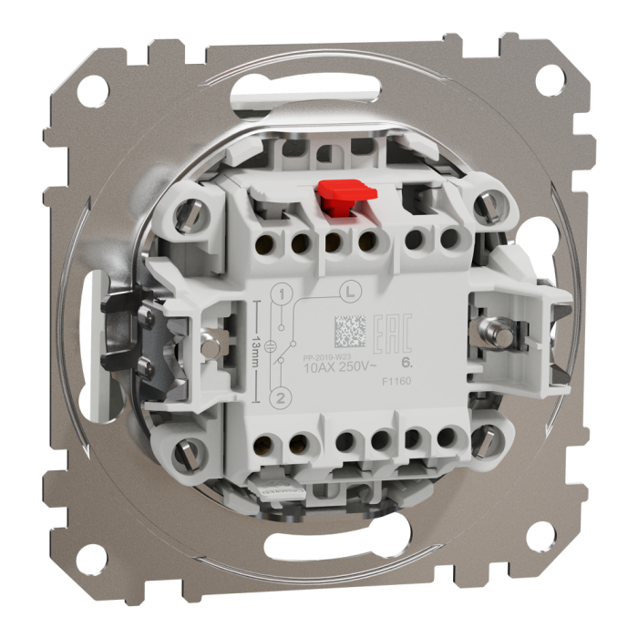 Вимикач, Sedna Design&Elements, Одноклавішний перемикач Білий Sedna Design Schneider, білий (ral 9003), Schneider Electric, [SDD111106]