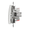 Intermediate switch, Sedna Design&Elements, Одноклавішний перехресний перемикач з підсвіткою Sedna Design, білий (ral 9003), Schneider Electric, [SDD111107L]