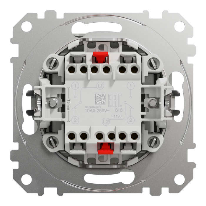 Вимикач, Sedna Design&Elements, Двоклавішний перемикач Білий Sedna Design, білий (ral 9003), Schneider Electric, [SDD111108]