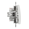Вимикач, Sedna Design&Elements, Двоклавішний перемикач Білий Sedna Design, білий (ral 9003), Schneider Electric, [SDD111108]