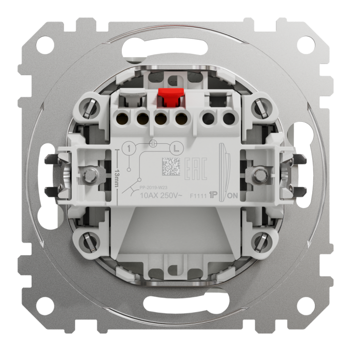 Кнопка, Sedna Design&Elements, Кнопковий вимикач Sedna Design, білий (ral 9003), Schneider Electric, [SDD111111]
