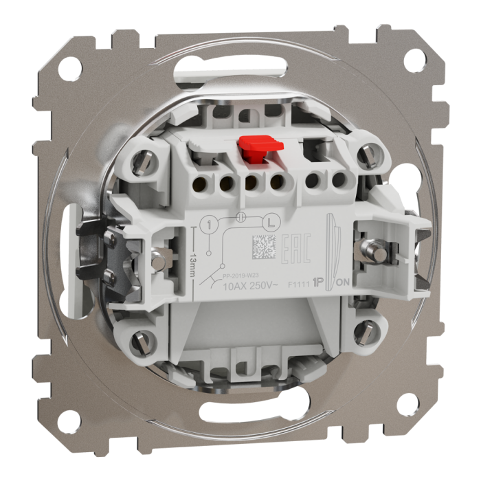 Кнопка, Sedna Design&Elements, Кнопковий вимикач Sedna Design, білий (ral 9003), Schneider Electric, [SDD111111]