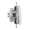 Кнопка, Sedna Design&Elements, Кнопковий двоклавішний вимикач 10A, білий, білий (ral 9003), Schneider Electric, [SDD111118]
