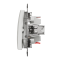 Кнопка, Sedna Design&Elements, Кнопковий двоклавішний вимикач 10A, білий, білий (ral 9003), Schneider Electric, [SDD111118]