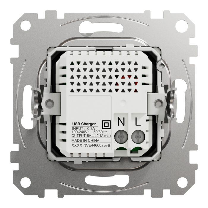 USB розетка, Sedna Design&Elements, тип A+A 2, білий (ral 9003), Schneider Electric, [SDD111401]