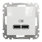 USB розетка, Sedna Design&Elements, тип A+A 2, білий (ral 9003), Schneider Electric, [SDD111401]
