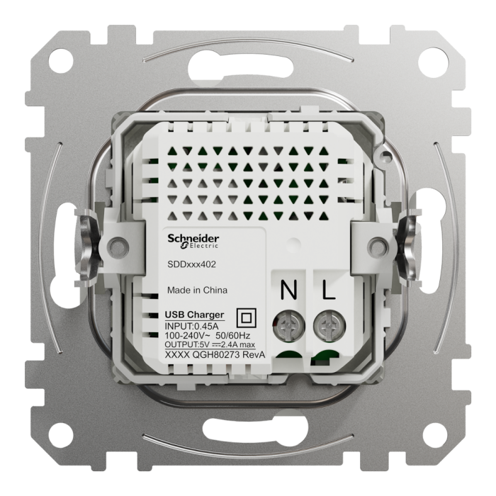 USB розетка, Sedna Design&Elements, тип A+C 2, білий (ral 9003), Schneider Electric, [SDD111402]