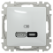 USB розетка | USB розетка, Sedna Design&Elements, USB розетка, Sedna Design & Elements, тип A+C, 3 A, 21 Вт, білий (ral 9003), Schneider Electric, [SDD111405]