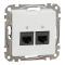 Мультимедійна розетка, Sedna Design&Elements, Два роз’єми RJ45 категорія 5E UTP Білий Sedna Design, білий (ral 9003), Schneider Electric, [SDD111452]