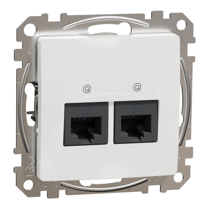 Мультимедійна розетка, Sedna Design&Elements, Два роз’єми RJ45 категорія 5E UTP Білий Sedna Design, білий (ral 9003), Schneider Electric, [SDD111452]