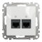 Мультимедійна розетка, Sedna Design&Elements, Два роз’єми RJ45 категорія 5E UTP Білий Sedna Design, білий (ral 9003), Schneider Electric, [SDD111452]