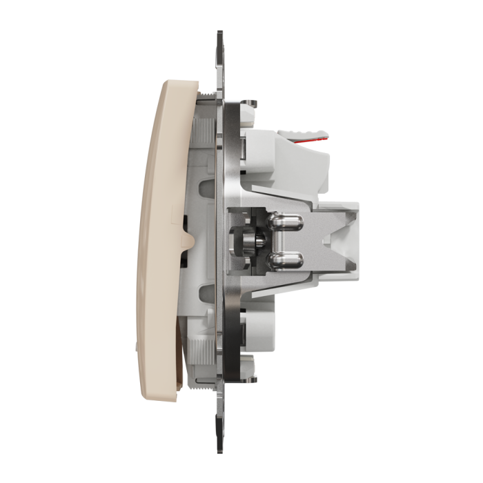 Вимикач, Sedna Design&Elements, Одноклавішний вимикач з підсвіткою Бежевий Sedna Design, бежевий (ral 1013), Schneider Electric, [SDD112101L]