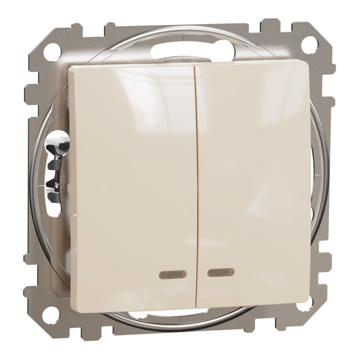 Вимикач, 2-клавішний, 10 А, Sedna design&elements - Schneider Electric [SDD112105L]