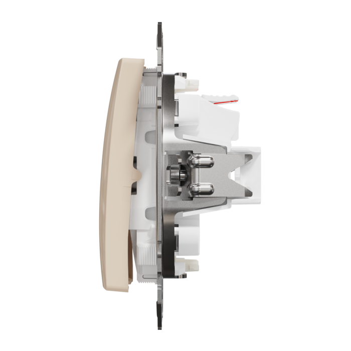 Вимикач, Sedna Design&Elements, Двоклавішний вимикач з підсвіткою Бежевий Sedna Design, бежевий (ral 1013), Schneider Electric, [SDD112105L]