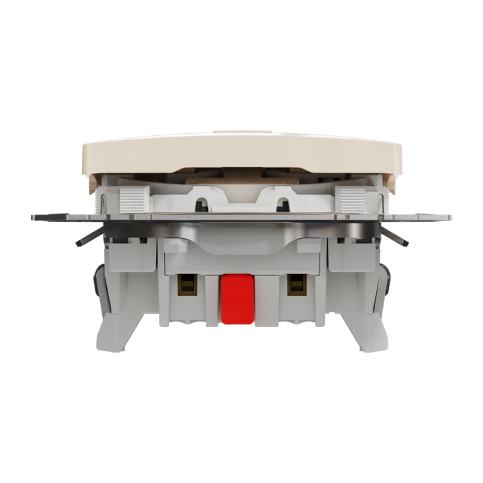 Intermediate switch, Sedna Design&Elements, Одноклавішний перехресний перемикач з підсвіткою Sedna Design, бежевий (ral 1013), Schneider Electric, [SDD112107L]