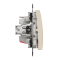Intermediate switch, Sedna Design&Elements, Одноклавішний перехресний перемикач з підсвіткою Sedna Design, бежевий (ral 1013), Schneider Electric, [SDD112107L]