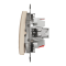 Intermediate switch, Sedna Design&Elements, Одноклавішний перехресний перемикач з підсвіткою Sedna Design, бежевий (ral 1013), Schneider Electric, [SDD112107L]