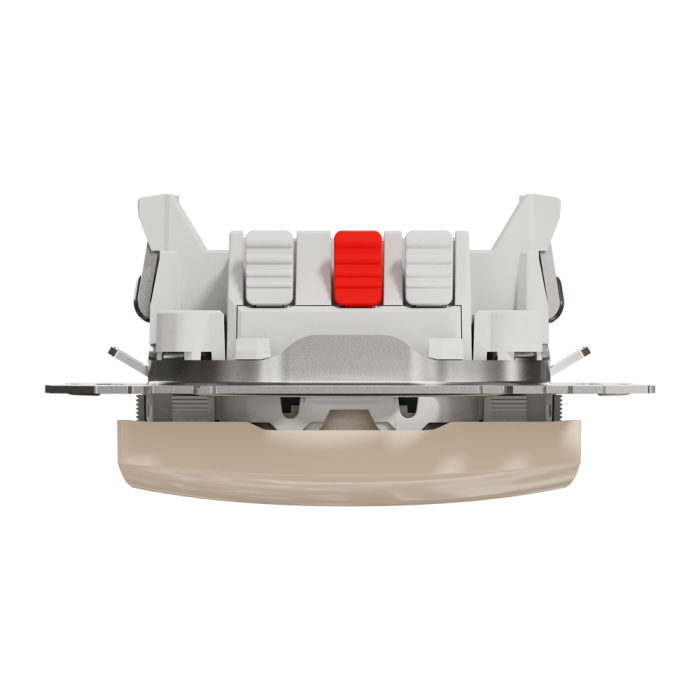 Intermediate switch, Sedna Design&Elements, Одноклавішний перехресний перемикач з підсвіткою Sedna Design, бежевий (ral 1013), Schneider Electric, [SDD112107L]