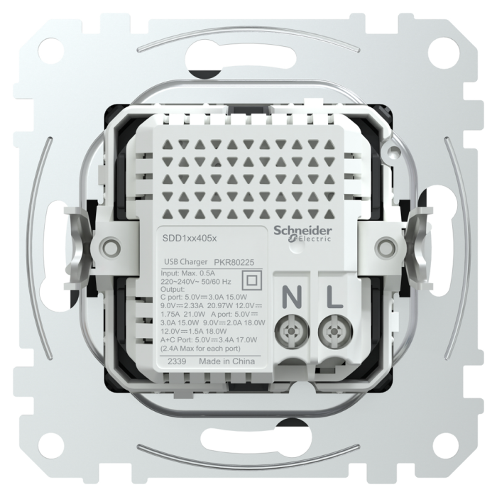 USB розетка | USB розетка, Sedna Design&Elements, USB розетка, Sedna Design & Elements, тип A+C, 3 A, 21 Вт, бежевий, Schneider Electric, [SDD112405]