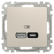 USB розетка | USB розетка, Sedna Design&Elements, USB розетка, Sedna Design & Elements, тип A+C, 3 A, 21 Вт, бежевий, Schneider Electric, [SDD112405]