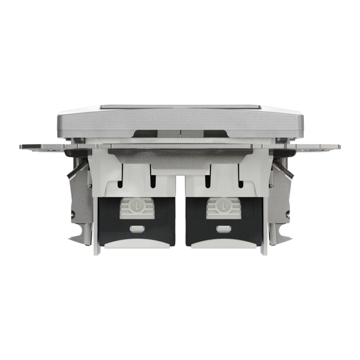 Мультимедійна розетка, Sedna Design&Elements, Data socket, Sedna Design & Elements, 2xRJ45 CAT6 UTP, PRO, алюмінієвий (ral 7047), Schneider Electric, [SDD113462]