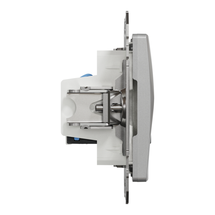 Мультимедійна розетка, Sedna Design&Elements, Data socket, Sedna Design & Elements, 2xRJ45 CAT6 UTP, PRO, алюмінієвий (ral 7047), Schneider Electric, [SDD113462]
