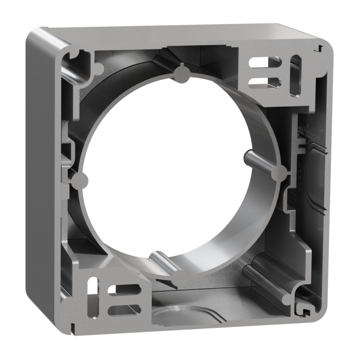 Коробка для накладного монтажу, Sedna Design&Elements, Коробка для зовнішнього монтажу Алюміній Sedna Design, Schneider Electric, [SDD113901]