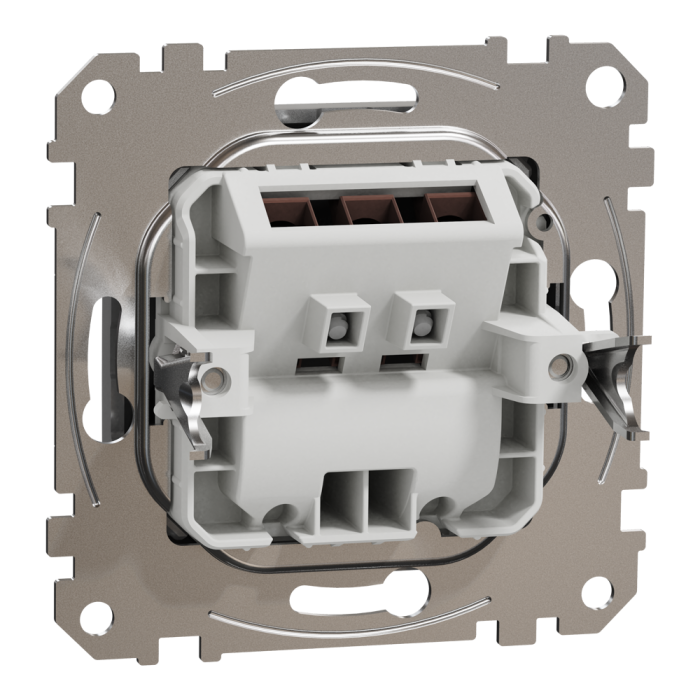 Вивід кабелю, Sedna Design&Elements, Розетка для вводу кабеля Алюміній Sedna Design, Schneider Electric, [SDD113903]