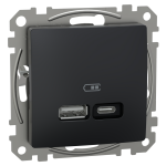 USB розетка, чорна, Sedna design&elements - Schneider Electric [SDD114405]
