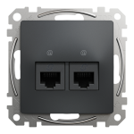 Мультимедійна розетка, чорна, Sedna design&elements - Schneider Electric [SDD114462]