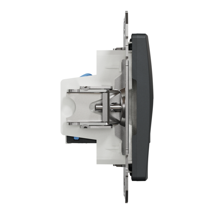Мультимедійна розетка, Sedna Design&Elements, Data socket, Sedna Design & Elements, 2xRJ45 CAT6 UTP, PRO, чорний (ral 7021), Schneider Electric, [SDD114462]