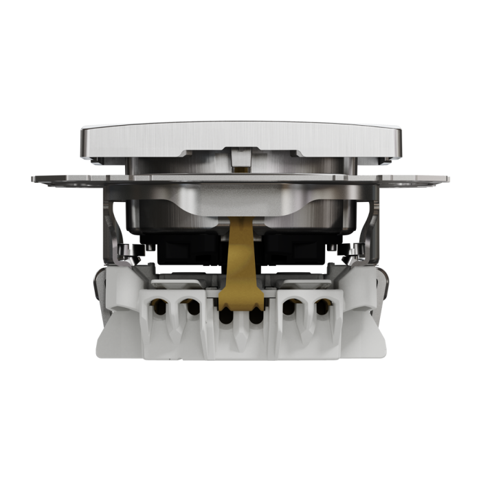 Розетка, Sedna Design&Elements, з заземленням та зі шторками Матовий алюміній Sedna Elements, матовий алюмінієвий, Schneider Electric, [SDD170022]