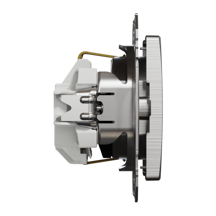 Розетка, Sedna Design&Elements, з заземленням та зі шторками Матовий алюміній Sedna Elements, матовий алюмінієвий, Schneider Electric, [SDD170022]