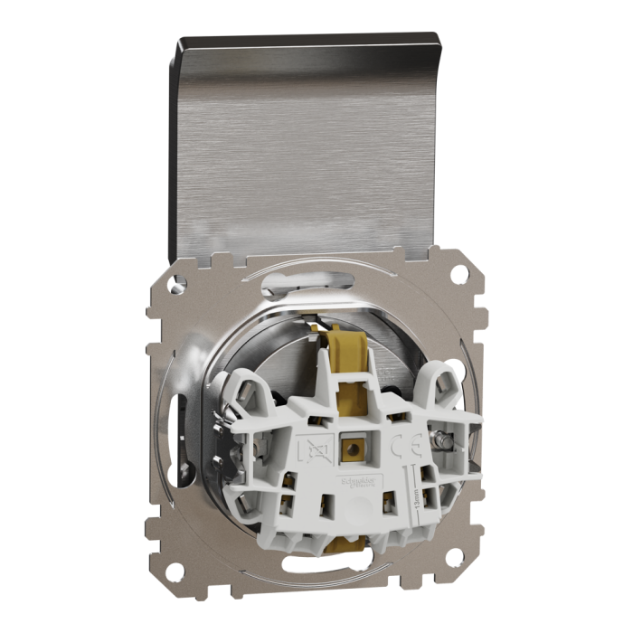 Розетка, Sedna Design&Elements, з заземленням, алюмінієвий, Schneider Electric, [SDD170024]