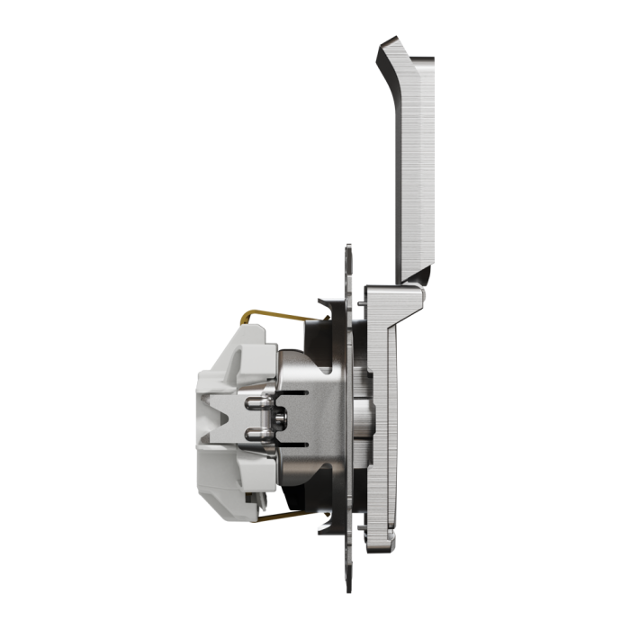 Розетка, Sedna Design&Elements, з заземленням, алюмінієвий, Schneider Electric, [SDD170024]
