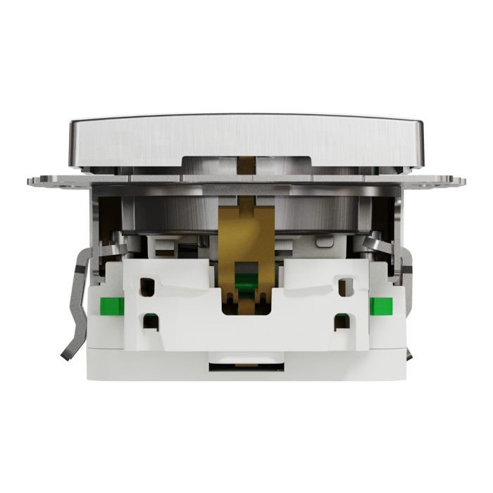 Зарядний пристрій USB + розетка, Sedna Design&Elements, Розетка з заземленням + 2 USB тип А Матовий алюміній Sedna Elements, матовий алюмінієвий, Schneider Electric, [SDD170052]