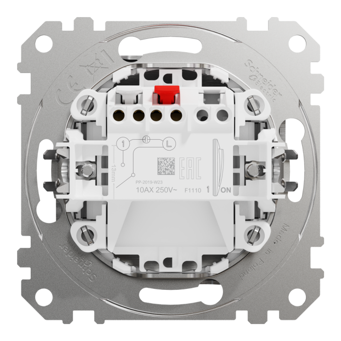 Вимикач, Sedna Design&Elements, Одноклавішний вимикач Матовий алюміній Sedna Elements, матовий алюмінієвий, Schneider Electric, [SDD170101]