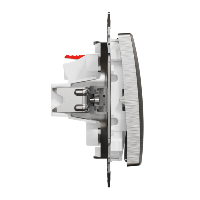 Вимикач, Sedna Design&Elements, Одноклавішний вимикач Матовий алюміній Sedna Elements, матовий алюмінієвий, Schneider Electric, [SDD170101]