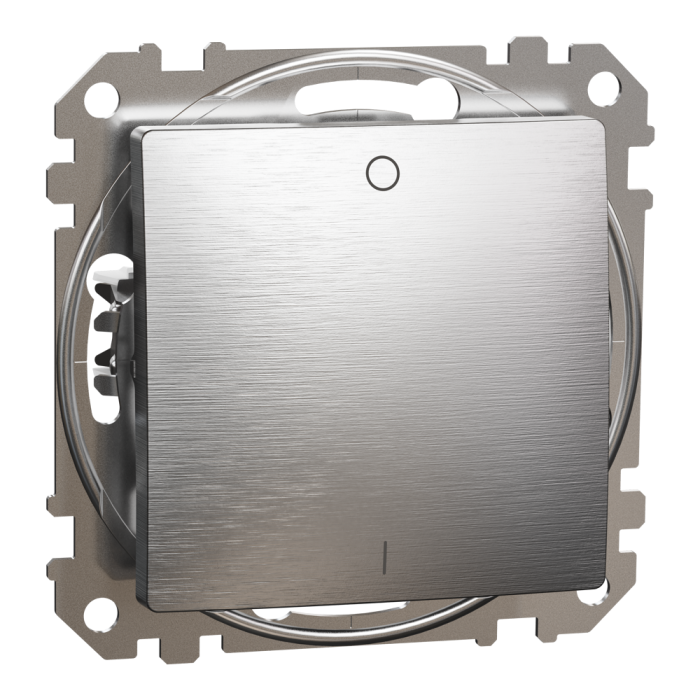 Вимикач, Sedna Design&Elements, Двополюсний вимикач, Матовий алюміній, матовий алюмінієвий, Schneider Electric, [SDD170102]