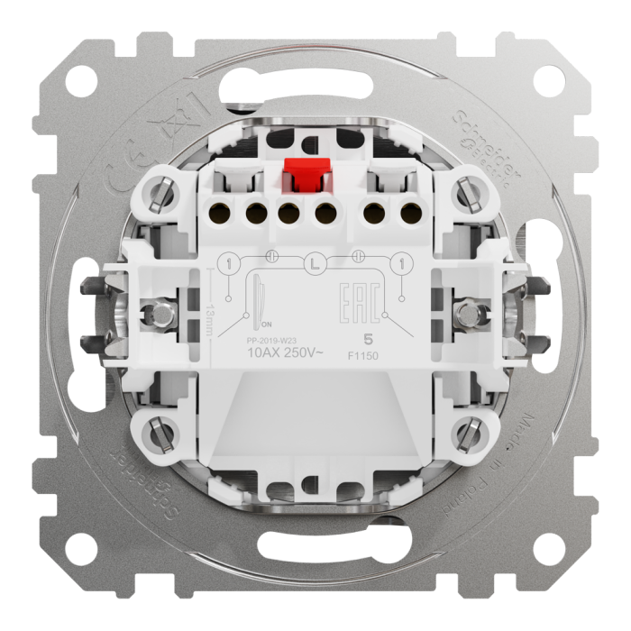 Вимикач, Sedna Design&Elements, Двоклавішний вимикач Матовий алюміній Sedna Elements, матовий алюмінієвий, Schneider Electric, [SDD170105]