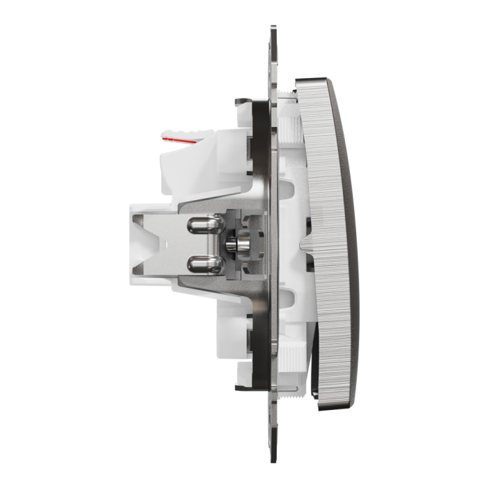 Вимикач, Sedna Design&Elements, Двоклавішний вимикач Матовий алюміній Sedna Elements, матовий алюмінієвий, Schneider Electric, [SDD170105]