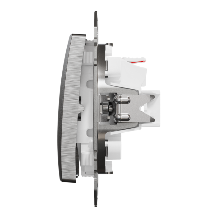 Вимикач, Sedna Design&Elements, Двоклавішний вимикач Матовий алюміній Sedna Elements, матовий алюмінієвий, Schneider Electric, [SDD170105]