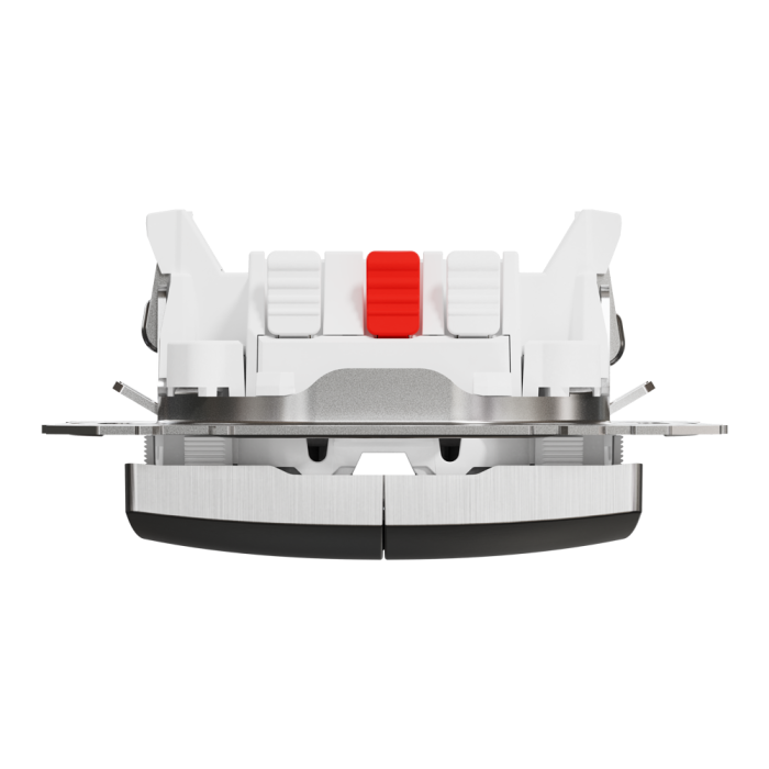 Вимикач, Sedna Design&Elements, Двоклавішний вимикач Матовий алюміній Sedna Elements, матовий алюмінієвий, Schneider Electric, [SDD170105]