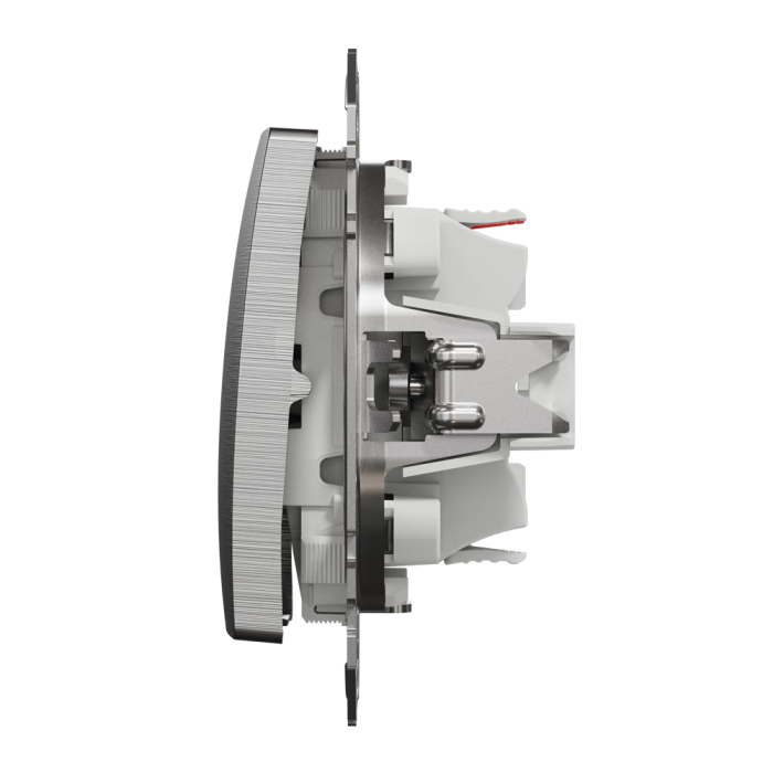 Вимикач, Sedna Design&Elements, Одноклавішний перемикач Матовий алюміній Sedna Elements, матовий алюмінієвий, Schneider Electric, [SDD170106]