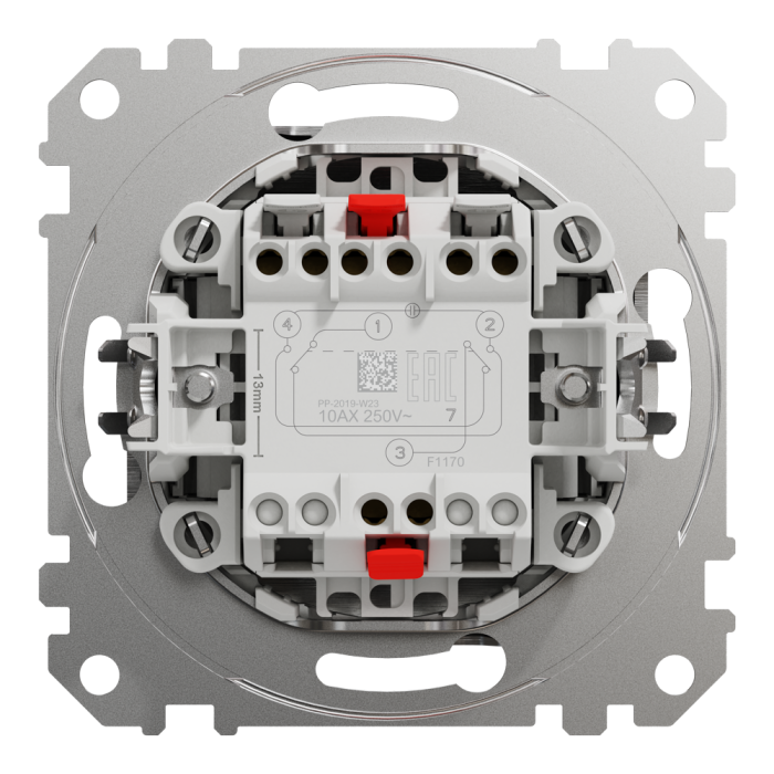 Intermediate switch, Sedna Design&Elements, Проміжний вимикач Матовий алюміній Sedna Elements, матовий алюмінієвий, Schneider Electric, [SDD170107]
