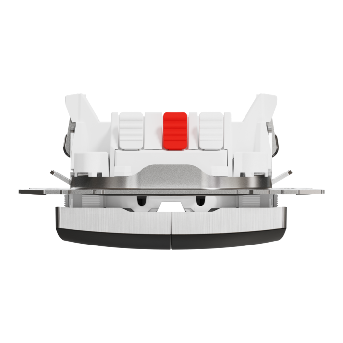 Вимикач, Sedna Design&Elements, Двоклавішний перемикач 10 АХ, матовий алюмінієвий, Schneider Electric, [SDD170108]